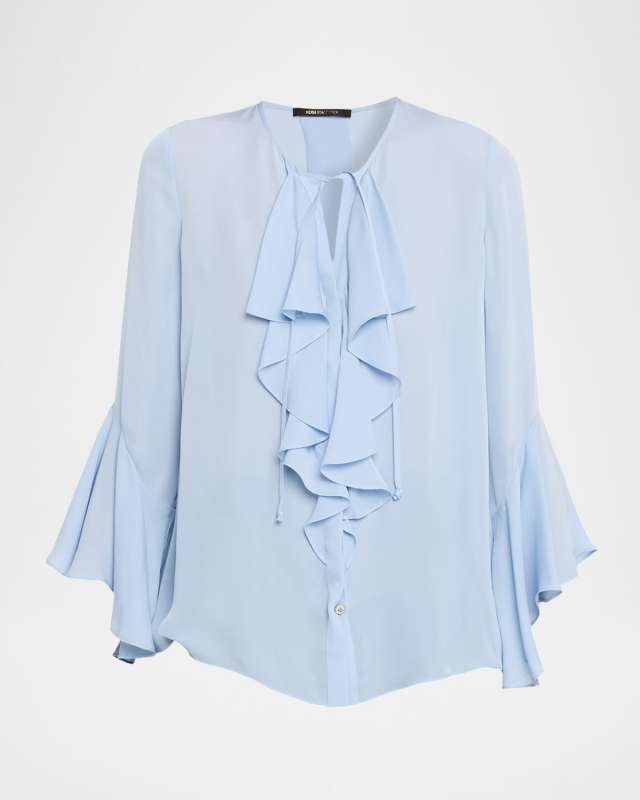 Turner Tie-Neck Ruffle Blous